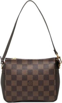Louis Vuitton Pre-owned Handbag Pouch - Dames - Vintage Schoudertas - Bruin - ONE Size - Leer - Vintage
