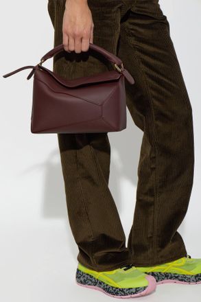 Loewe Puzzle Small Bag, Womens, Burgundy