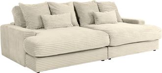 Pascal Morabito Sof&aacute; 4 plazas con asiento profundo de pana en color beige CALAZO de Pascal Morabito