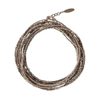Brunello Cucinelli Accessoires, Dames, Bruin, ONE Size, Monile Armband