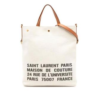 Saint Laurent Pre-owned Canvas Satchel - Pre-owned - Mujer - Beige - ONE SIZE
