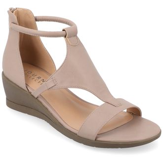 Journee Collection Women & apos;s Trayle Medium and Wide Width Wedge Sandals
