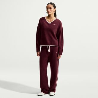 Nike Womens Nike Sportswear Chill Knit Mid-Rise Pants in Purple | IM5511-658