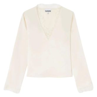 Ganni Blouses - Blouses & Shirts - Mujer - Beige - XS
