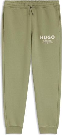 HUGO BOSS Logo-print tracksuit bottoms in cotton terry