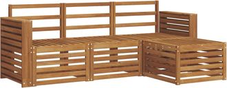 vidaXL Conjunto De Sof&aacute;s De Exterior 4 Uds. Natural Vidaxl
