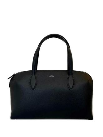 Toteme Day top-handle zip tote bag - women - Grained Leather - One Size - Black