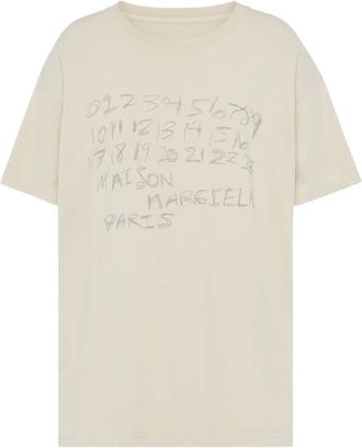 Maison Margiela T-Shirt In Cotone Numeric-Donna