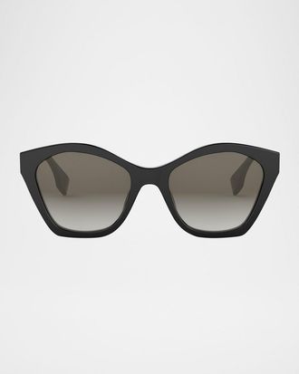 Fendi Lettering Square Acetate Sunglasses