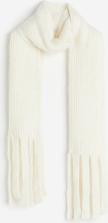 H&M Schal aus Mohairmischung - Cremefarben