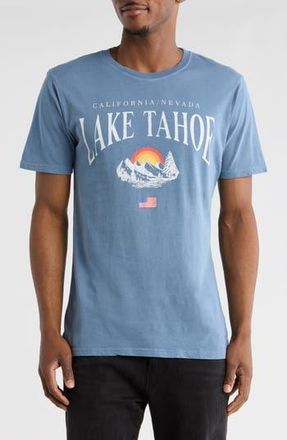 Goodie Two Sleeves Lake Tahoe Cotton Graphic T-Shirt in China Blue at Nordstrom Rack, Size Xx-Large