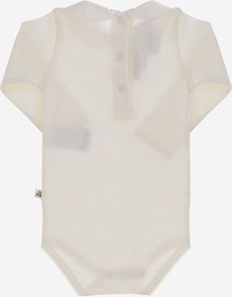 BONPOINT Girls Bodysuit Cotton White Bodies