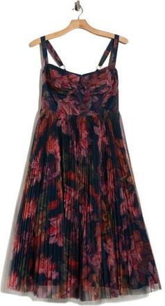 Hutch Willa Floral Tulle Gown in Navy Multi Sketched Iris at Nordstrom Rack, Size 22W