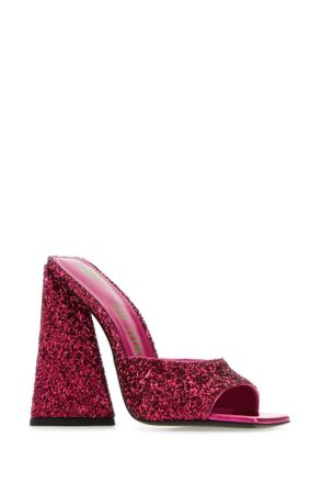 The Attico Womens Fuchsia Glitters Devon Mules Sandali Sandal