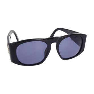 Chanel Pre-owned Accessories, female, Black, Size: ONE SIZE Pre-owned Vintage Rectangular Sunglasses