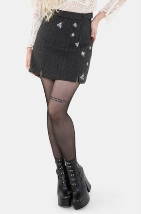 Disturbia Chrysina Sequin Embellished Mini Skirt in Grey at Nordstrom, Size 6