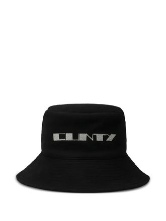 Rick Owens Cappello bucket con logo - Nero
