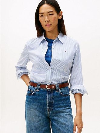 Tommy Hilfiger Regular Fit Flag Embroidery Poplin Shirt