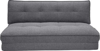 Miliboo Miliboo - Sillón cama de 2 plazas convertible en tela gris sally