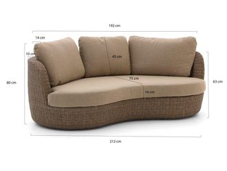 Intenso Furniture Intenso Santa Ninfa lounge tuinbank 3-zits 191,5cm