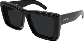 Saint Laurent unisex, Accessoires, Zwart, Maat: 61 MM Nylon