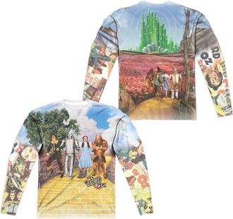 Gildan Wizard Of Oz On The Road (Front/Back Print) Long Sleeve Adult Poly Crew Tee / T-Shirt