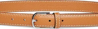 Toteme Womens Belt Tan Grained Leather Brown Calf