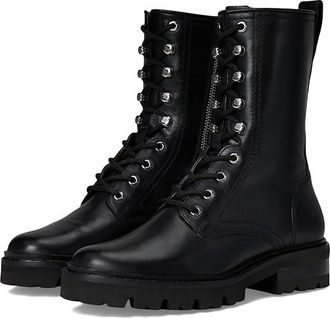 Frye Olivia Combat Womens Boots Black : 8.5 B - Medium, Leather