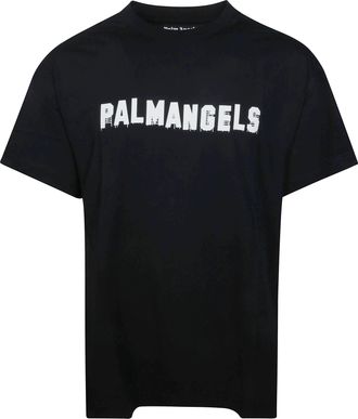 Palm Angels Black Palm Hills Regular Graphic T-Shirt