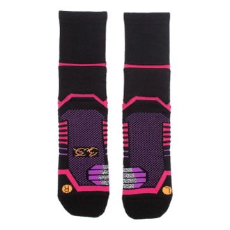Li-Ning Way Of Wade Mid Cut Basketball Socks Black Pink AWLT017-1