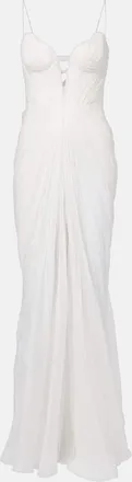 Maria Lucia Hohan Cecilia draped silk muslin gown