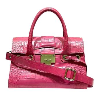 Jimmy Choo London Pre-owned Rosalie Leren Handtas - Dames - Pre-owned - Roze - Maat: ONE Size Leer