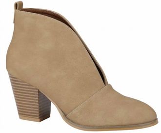 Kancan Womens Scootin Slip On Booties In Wheat
