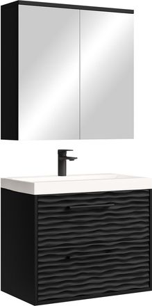 Badplaats Conjunto De Muebles De Ba&ntilde;o Etna 60 Cm - Negro Mate - Mueble De