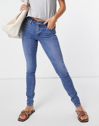 Levi's 711 - Jeans skinny blu medio