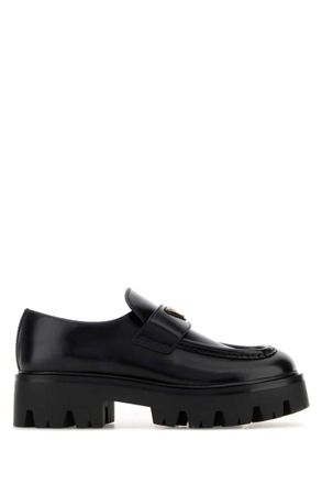 Prada Black Leather Loafers