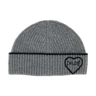 Chlo&eacute; Encoeur Beanie - unisex - Accessoires - Grijs - Maat: ONE Size Wol
