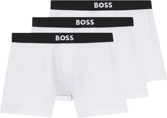 HUGO BOSS Boxershorts van polykatoen voor heren (set van 3) (Wit)