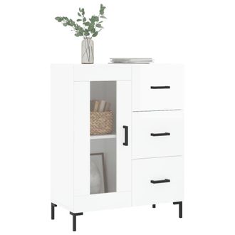 Berkfield Home Sideboard High Gloss White 69.5x34x90 cm Engineered Wood