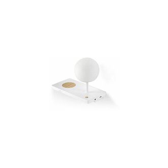 Faro Barcelona Niko Aplique De Pared Blanco Lado Izq. Con Bola Pc