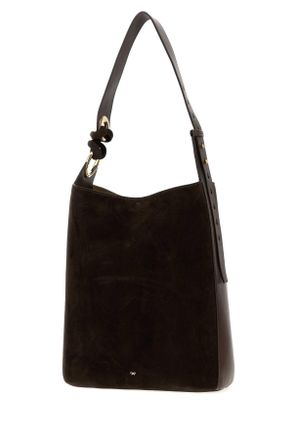 Anya Hindmarch Womens Brown Suede Ringo Bucket Bag Truffle Borse A Secchiello