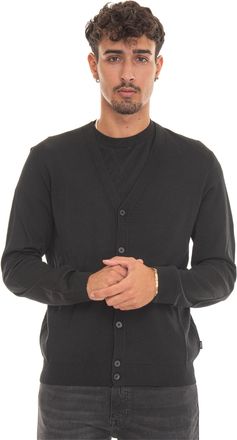 BOSS Cardigan bottoni MARDON Nero BOSS Uomo