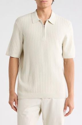 Rag & Bone Lewis Quarter Zip Polo Shirt in Pale Tan at Nordstrom Rack, Size Xx-Large