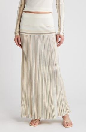Faithfull The Brand Citara High Waist Knit Midi Skirt in White at Nordstrom Rack, Size Large