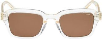 Abercrombie & Fitch 51mm Round Sunglasses in Crystal/other/brown at Nordstrom