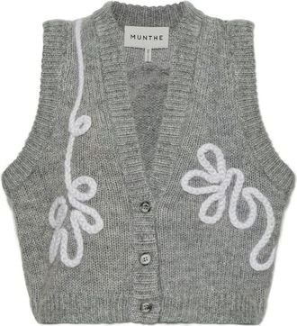 Munthe Nowland Vest - Dames - Bodywarmers - Grijs - S - Wol - Jassen