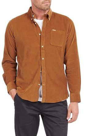 Barbour Ramsey Tailored Fit Corduroy Button-Down Shirt in Sandstone at Nordstrom, Size Xx-Large