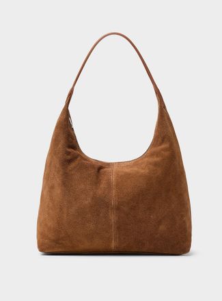 Simons Womens Minimalist suede hobo bag Exclusive collection from Italy