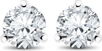 Pompeii3 F/SI1 2ct Lab Grown Diamond Martni Studs 14k Gold