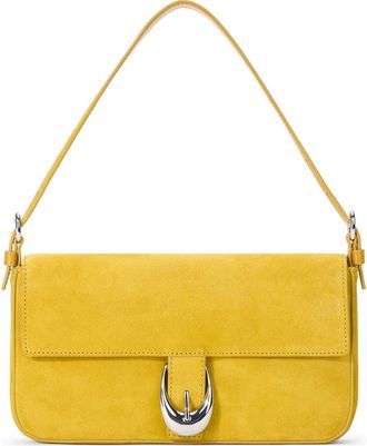 Staud Harlow Suede Shoulder Bag in Goldenrod at Nordstrom